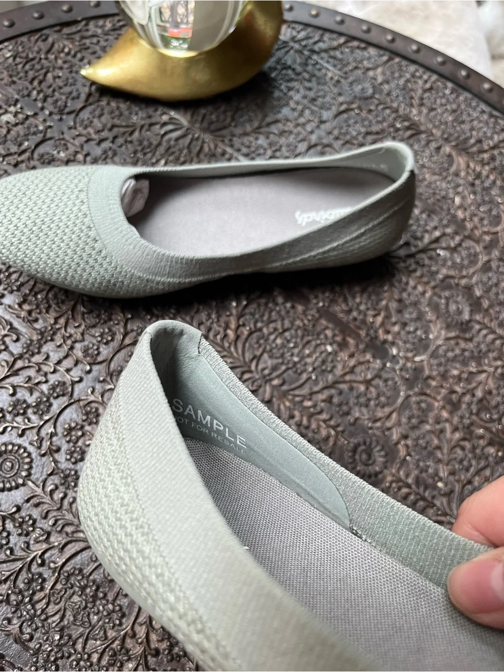 NEW ALLBIRDS TREE BREEZER BALLET FLATS IN PALE SAGE GREEN